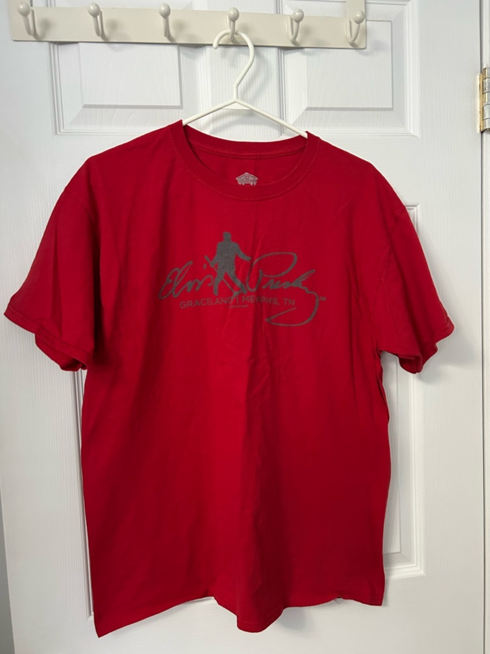 Elvis Presley Direct from Graceland Red Short Sleeve Graphic Tee